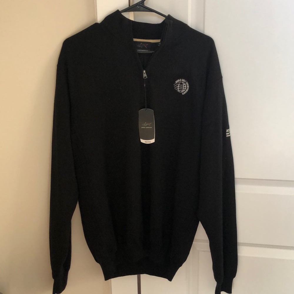 Large Greg Norman Natural Performance Black Pullover